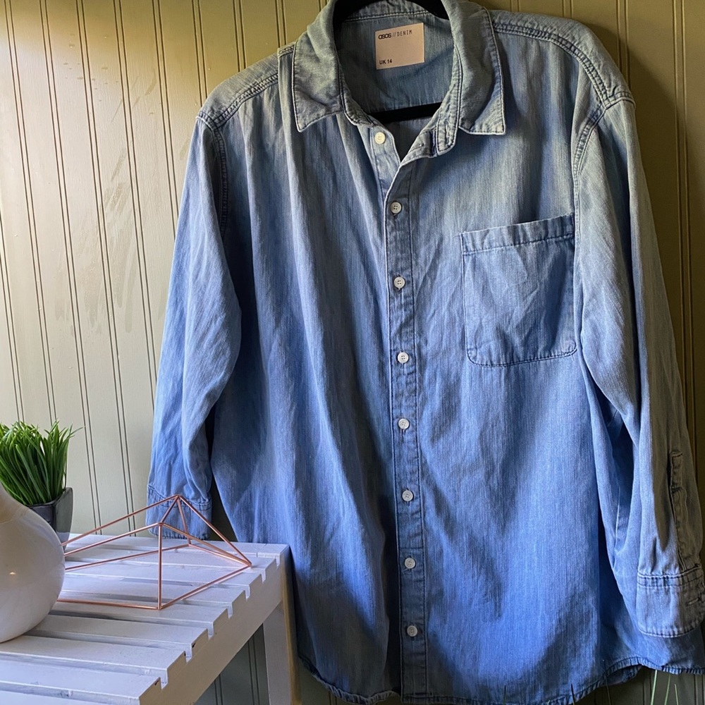 ASOS Denim button up premium conscious denim line